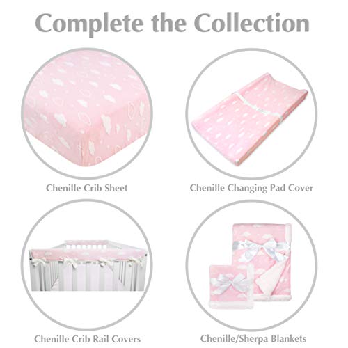 American Baby Company Heavenly Soft Chenille Sherpa Receiving Blanket