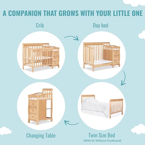 Dream On Me Jayden 4-in-1 Mini Convertible Crib and Changer 1