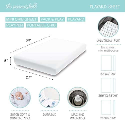 The Peanutshell 3-Pack Playard Sheets - Sealife Design