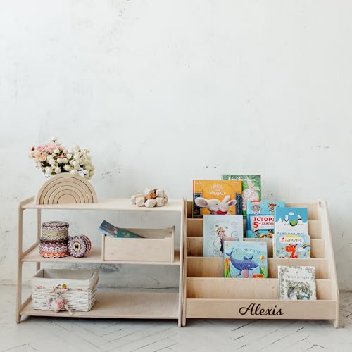Montessori Kids Toy Shelf Bookcase Set 1