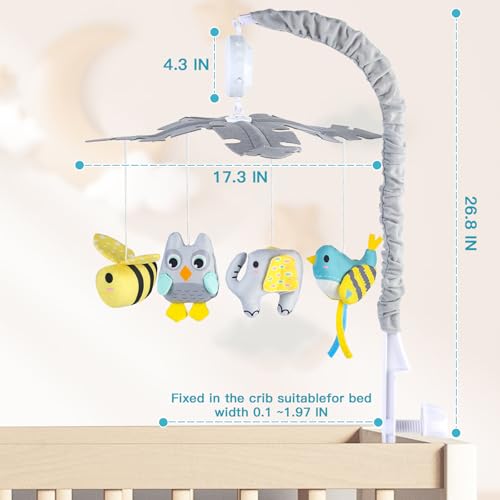 Baby Crib Mobile with Music Lights and Remote Control 1