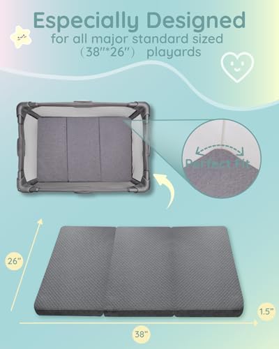 LilianGema 38x26x15 Pack Play Mattress