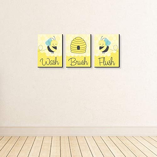 Big Dot of Happiness Honey Bee Wall Art Set