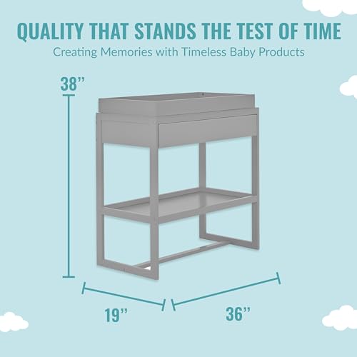 Dream On Me Arlo Changing Table in Pebble Grey