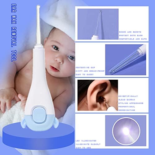 ZELINYE 10Pcs Baby Grooming Kit with LED Earwax Remover