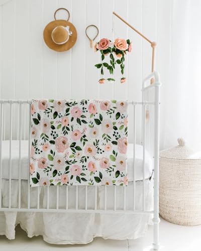 Felt Rose Baby Crib Mobile - Handmade Nursery Decor 1