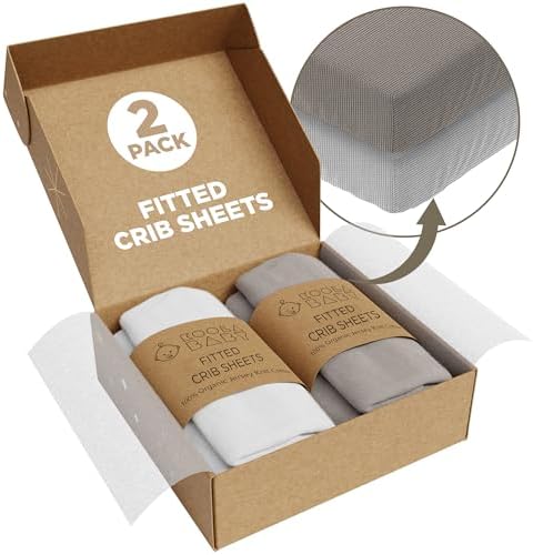 KoolerThings Organic Cotton Crib Sheets 2 Pack