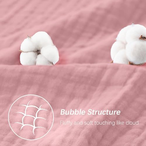 SWEET DOLPHIN Muslin Hooded Bath Towels 2 Pack Light Sakura