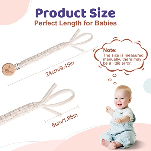 Symbolife Rainbow Wooden Pacifier Clip Holder