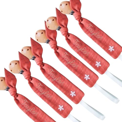 Personalized Pacifier Soother Clip - Wooden 6 Inch L x 1 Inch W