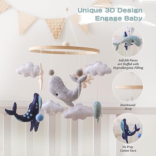 EERKEOD Ocean Whale Crib Mobile Decor