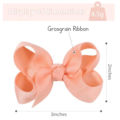 58pcs 3 Inches Grosgrain Ribbon Pinwheel Hair Clips for Baby Girls Kids