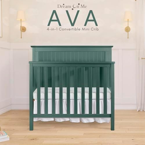Dream On Me Ava 4-in-1 Convertible Mini Crib 1