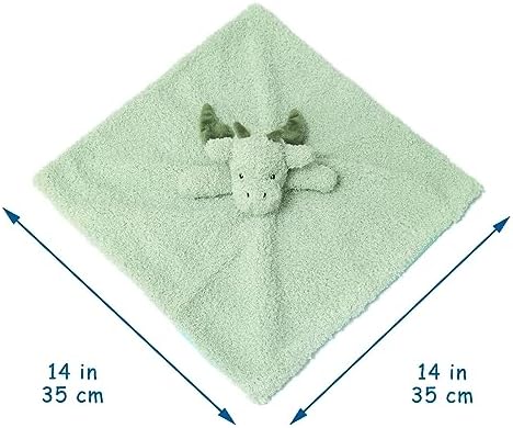 Baby Green Dragon Plush Security Blanket 14 Inches