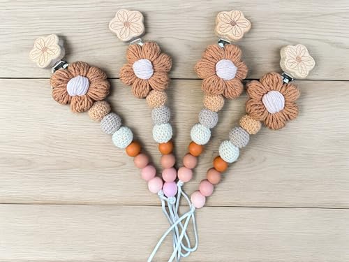 Handmade Rainbow Baby Pacifier Clip for Boys and Girls 1