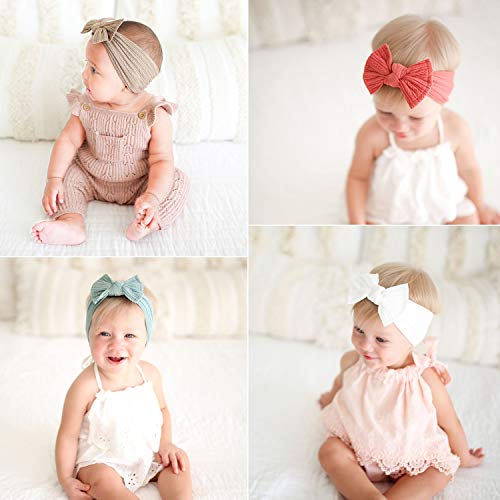 Niceye Baby Girl Headbands with Bows for Newborn to Toddler