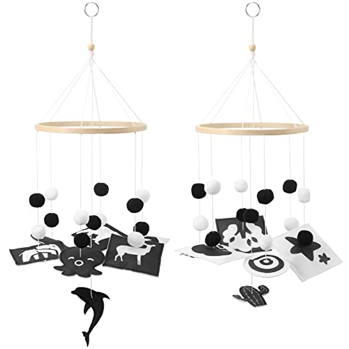 HyDren Baby Crib Mobile - 2 Styles Black and White Decor