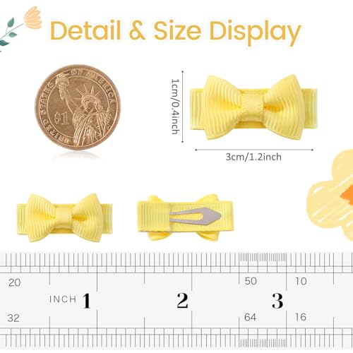 Yoyokid 50PCS Baby Girls Hair Clips with Grosgrain Ribbon
