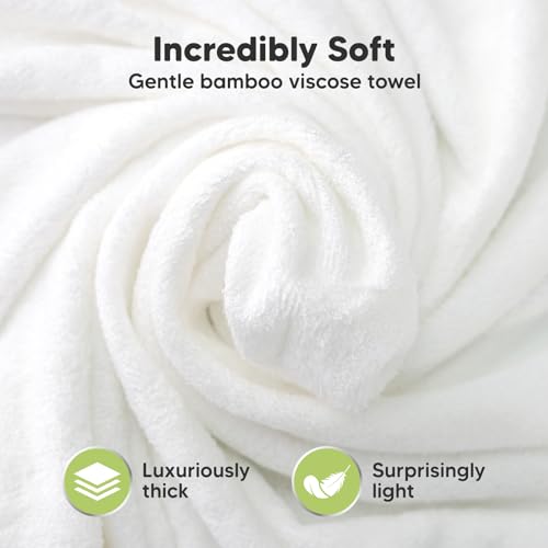 KeaBabies Hooded Baby Towel - Bamboo Viscose 35x35 Soft Absorbent