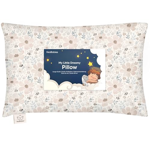 KeaBabies Toddler Pillow with Flora Vale Case