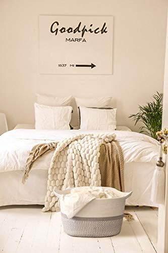 CHICVITA Square Woven Basket with Handles for Storage