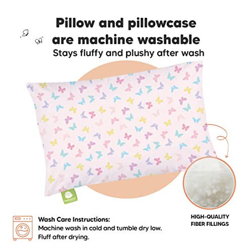 KeaBabies Toddler Pillow with Pillowcase - 13x18