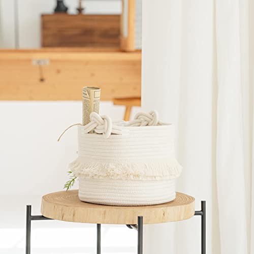 CherryNow Cotton Rope Decorative Hamper with Tassels