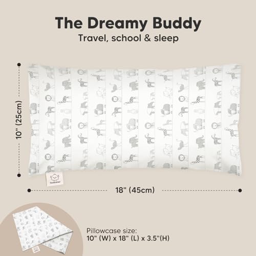 KeaBabies Toddler Pillow - 10x18 Organic Cotton Soft Breathable Machine Washable 2-5 Years