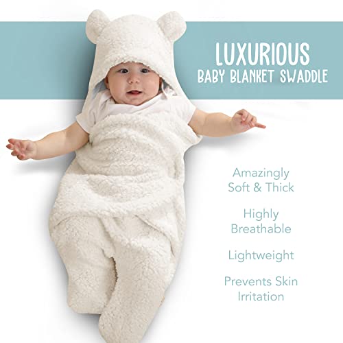 BlueMello Ultra-Soft Swaddle Blanket for Newborns 0-6 Months