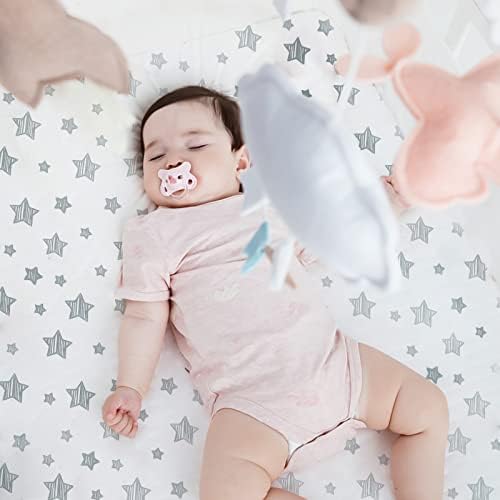 Moonsea Crib Sheets for Girls 4 Pack Pink