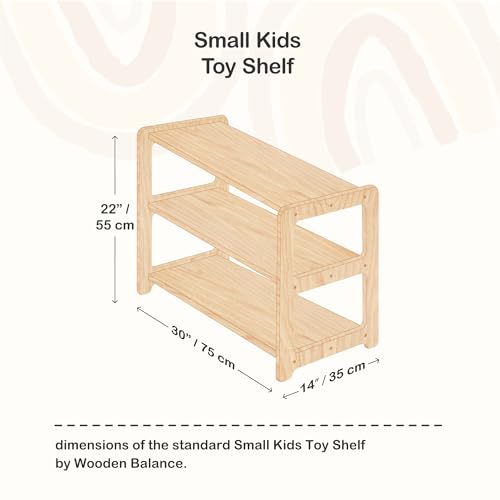 Montessori Wooden Bookshelf and Toy Storage Set