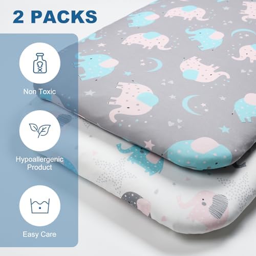 FHMJYY Bassinet Sheet Set 2 Pieces Black