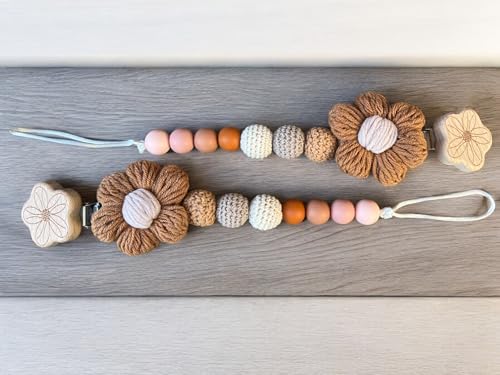 Handmade Rainbow Baby Pacifier Clip for Boys and Girls 1