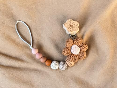 Handmade Rainbow Baby Pacifier Clip for Boys and Girls 1