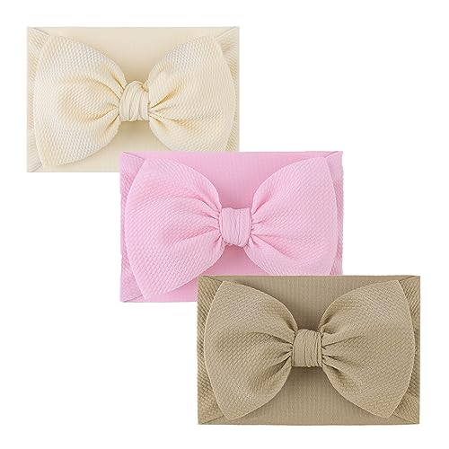 YanJie Soft Stretchy Baby Girl Headbands 3PCS