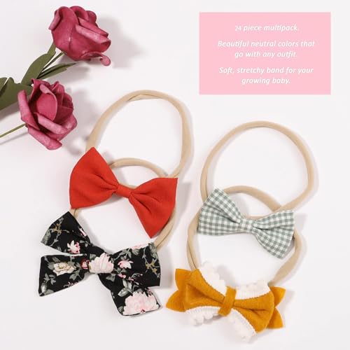 doboi 24PCS Baby Girl Headbands with Bows