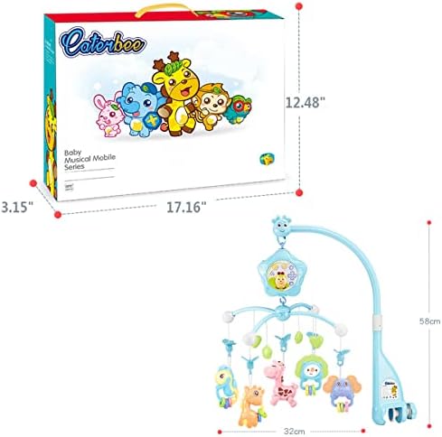 Caterbee Baby Crib Mobile with Light and Music