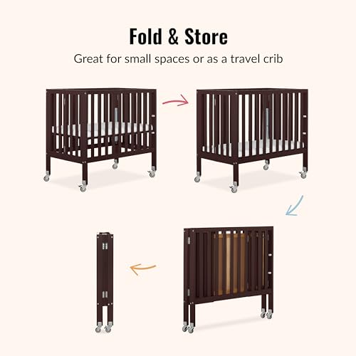 Dream On Me Jett Folding Convertible Crib 1