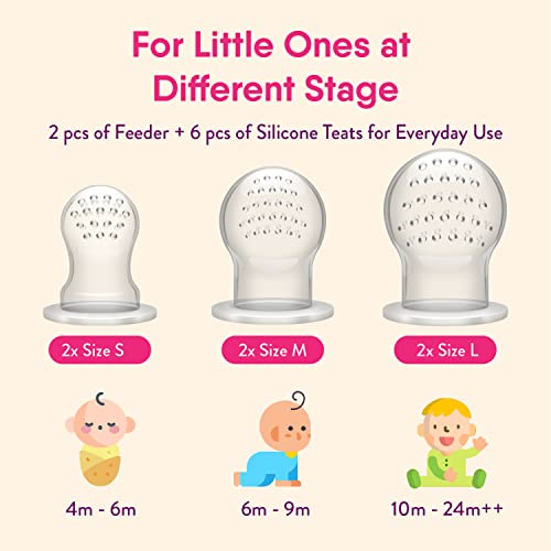 NatureBond Baby Food Feeder 2 Pack - Teething Weaning Aid