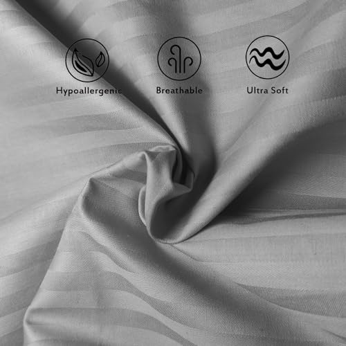ZPECC Toddler Pillow with Grey Stripe Pillowcase
