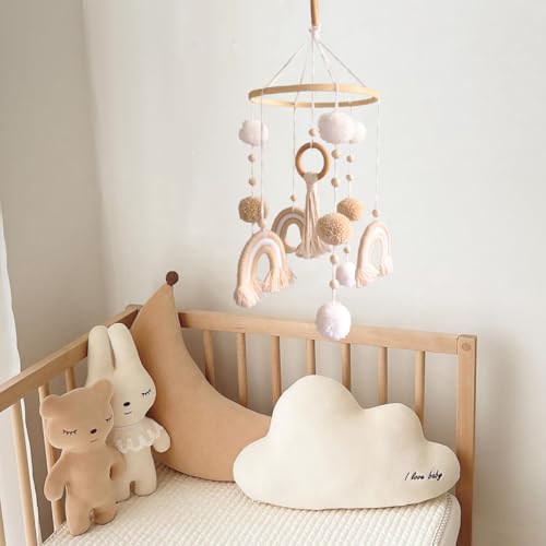 Goukurlsma Neutral Boho Rainbow Baby Mobile