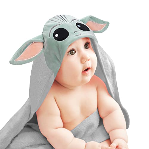 Lambs Ivy Star Wars Grogu Hooded Bath Towel