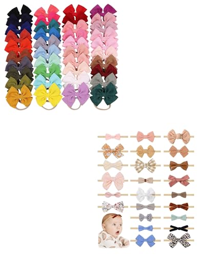 Jollybows 40pcs Baby Girls Hair Bows Headband