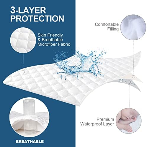 Toddler Travel Mattress Pad Sheet Protector Waterproof