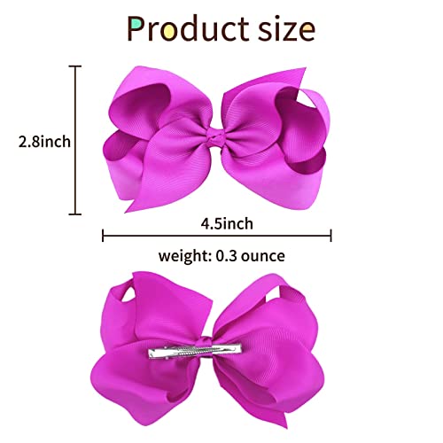 Oaoleer 40Pcs 45 Inch Hair Bows Clips Grosgrain Ribbon
