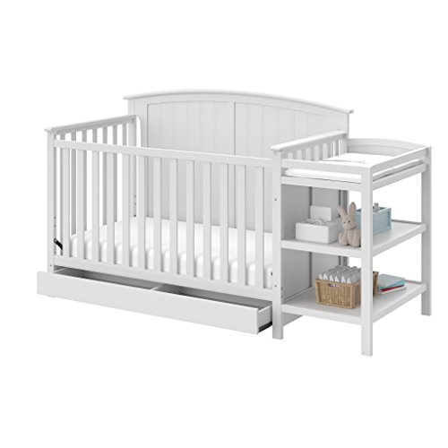 Storkcraft Steveston 5-in-1 Convertible Crib with Drawer White