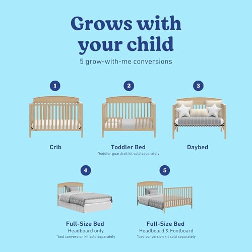 Graco Benton 5-in-1 Convertible Crib - Driftwood