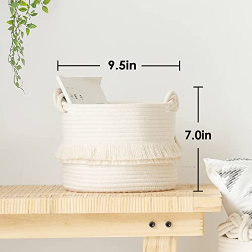 CherryNow Cotton Rope Decorative Hamper with Tassels