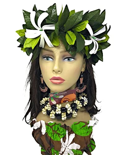 Handmade Tropical Tiare Maile Headpiece Hawaiian Haku