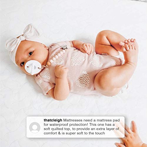 Beautyrest Kids Fitted Crib Mattress Pad - Waterproof - 52 x 28 - Machine Washable